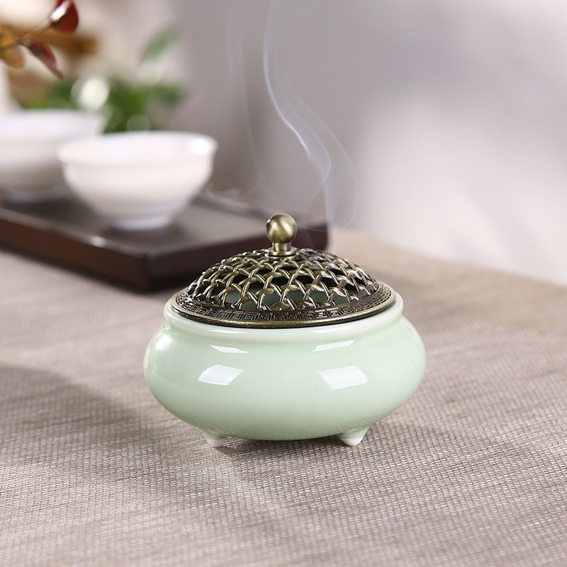 Ceramic Three-legged Incense Burner 11