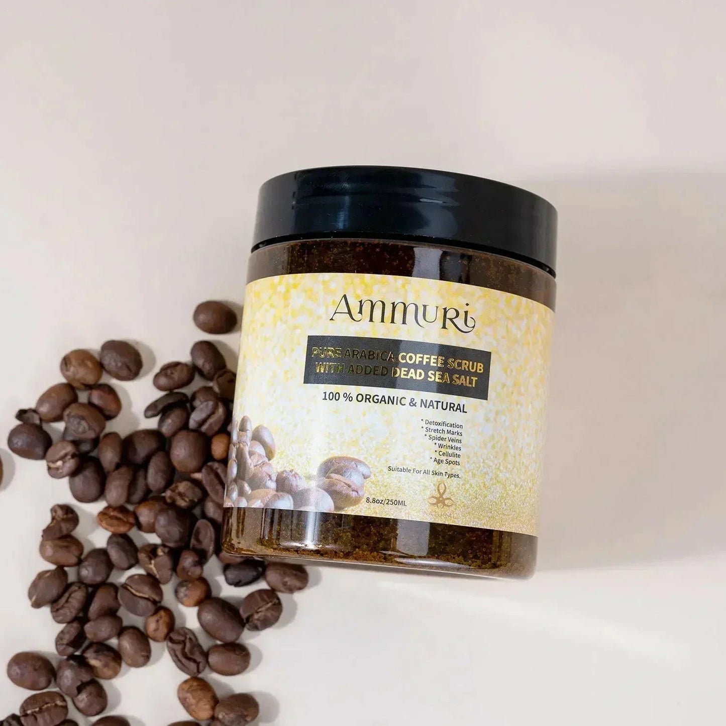 Ammuri Organic Coffee Scrub for Skin - Arabica Face Mask