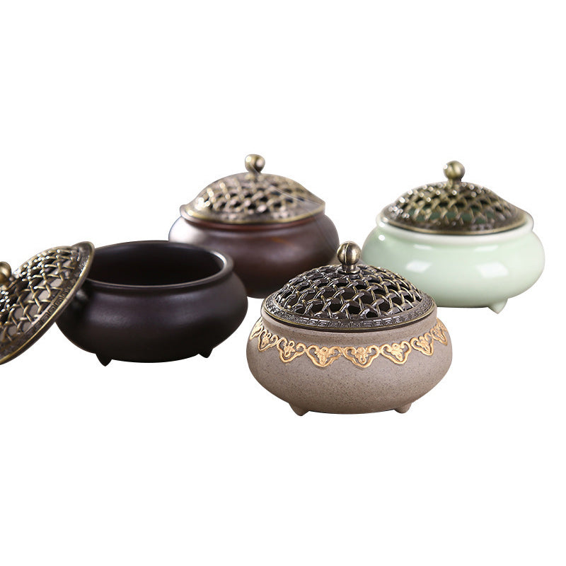 Ceramic Three-legged Incense Burner 12
