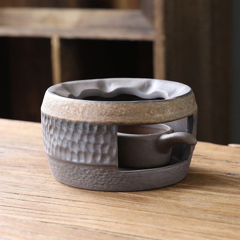 Stoneware incense burner tea warmer 7