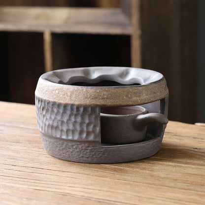 Stoneware incense burner tea warmer 7