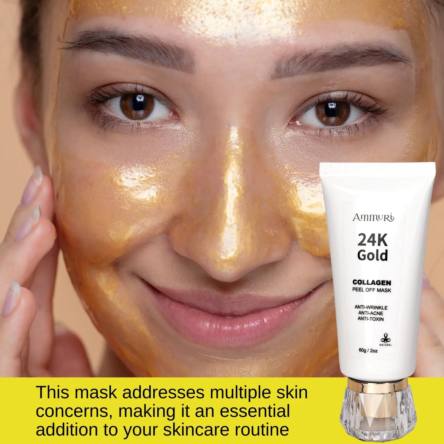 Ammuri Beauty 24K Gold Peel Off Mask for Radiant Skin