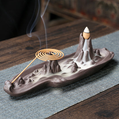 Mountain Backflow Incense Burner