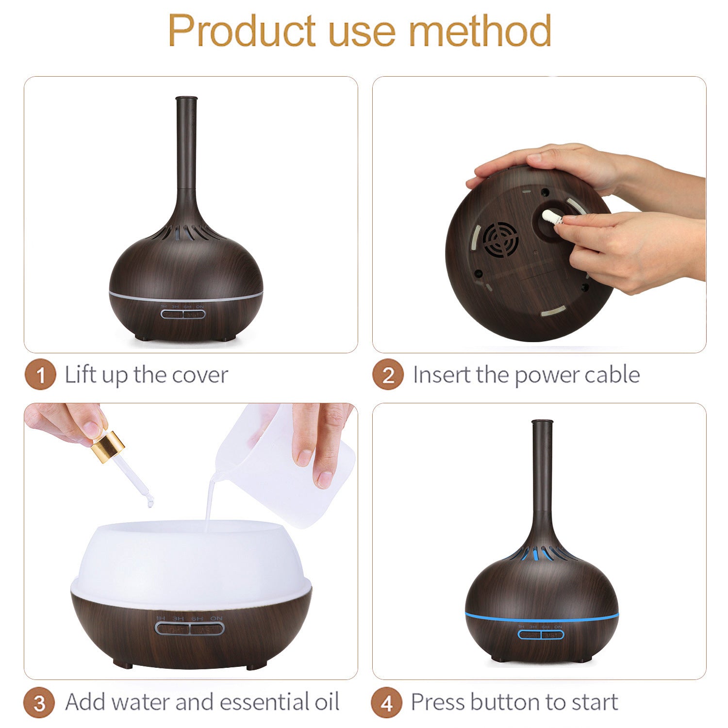 Wood Grain Home Mini Incense Machine 5